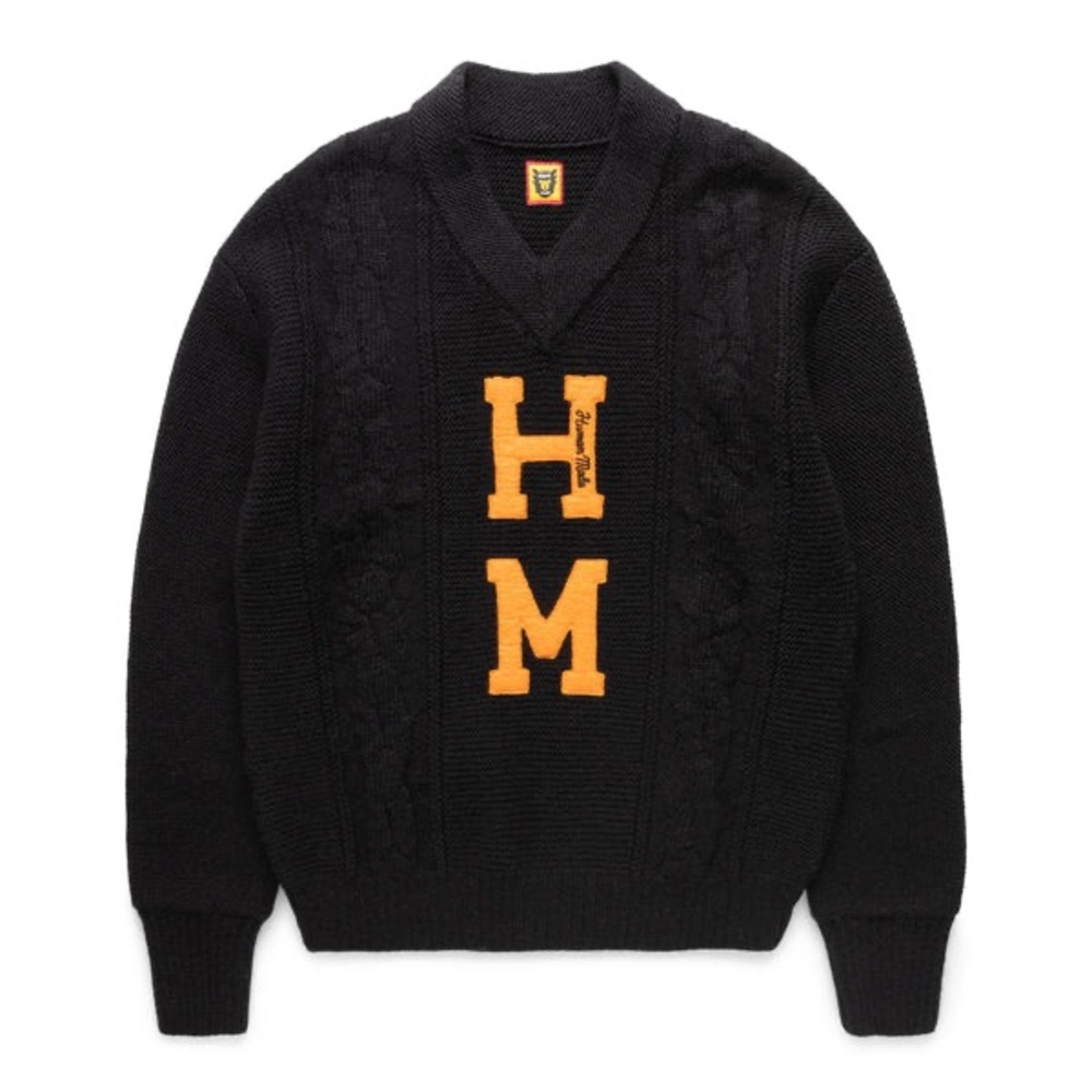 HUMAN MADE V-NECK KNIT SWEATER SZ XL